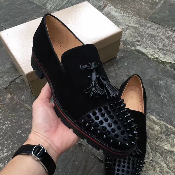 designer genuine leather spike red bottom womens mens low cut party dress fashion red sole luxury flat wedding casual sneaker, Black
designer genuine leather spike red bottom womens mens low cut party dress fashion red sole luxury flat wedding casual sneaker, Black