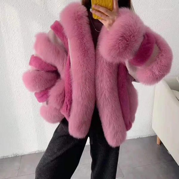 women's fur & faux natural coat shawl women genuine jacket real overcoat woman warm1, Black
women's fur & faux natural coat shawl women genuine jacket real overcoat woman warm1, Black