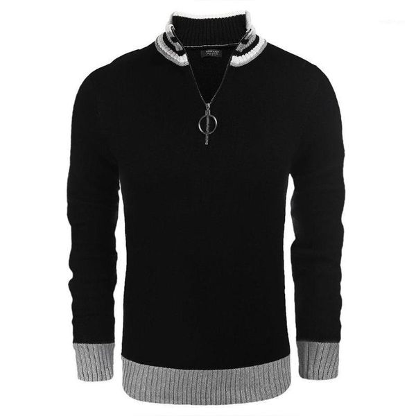 men casual zip-up stand collar long sleeve spring, autumn fashion, striped patchwork pullover sweater1, White;black
men casual zip-up stand collar long sleeve spring, autumn fashion, striped patchwork pullover sweater1, White;black