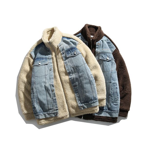 2021 New Splicing Fashion Denim Polar Seam False Fleece Two Pieces Cotton Quilted Winter Clothing Leisure Hose Coat 6SDJ, Black
2021 New Splicing Fashion Denim Polar Seam False Fleece Two Pieces Cotton Quilted Winter Clothing Leisure Hose Coat 6SDJ, Black