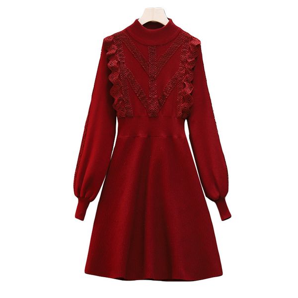 2021 new autumn women's new lace ruffle half turtleneck pull knitted sweater dress plus size female winter dresses o4ro, Black;gray
2021 new autumn women's new lace ruffle half turtleneck pull knitted sweater dress plus size female winter dresses o4ro, Black;gray