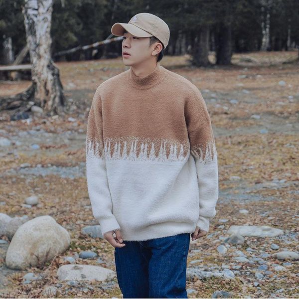 men's sweaters winter long sleeve youth crew neck sweater cotton fiber men pullover, White;black
men's sweaters winter long sleeve youth crew neck sweater cotton fiber men pullover, White;black
