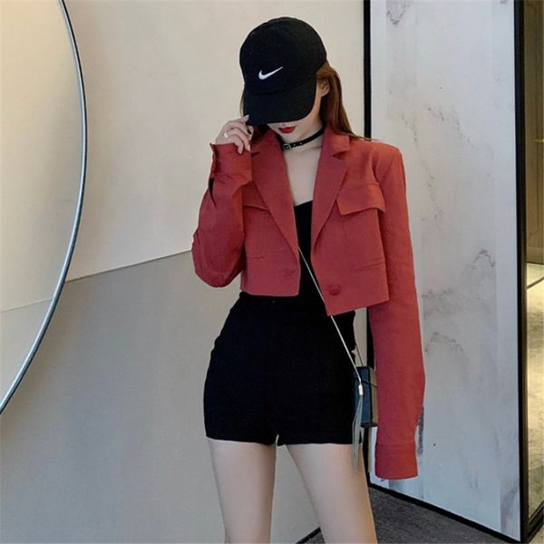 2021 new red fashion suit jacket sleeve short cardigan coat spring coats outerwear female pxnf, Black;brown
2021 new red fashion suit jacket sleeve short cardigan coat spring coats outerwear female pxnf, Black;brown
