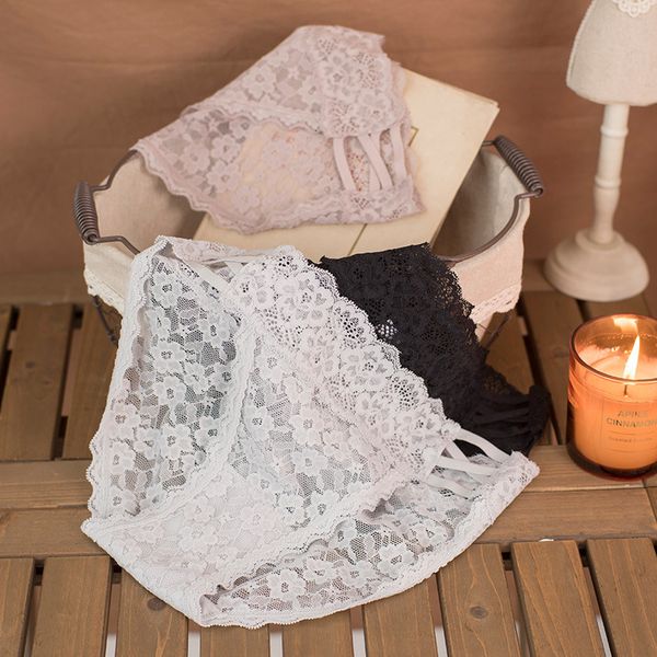 department of summer hollow lace low waist women's solid color breathable girls triangle underwear head, Black;pink
department of summer hollow lace low waist women's solid color breathable girls triangle underwear head, Black;pink