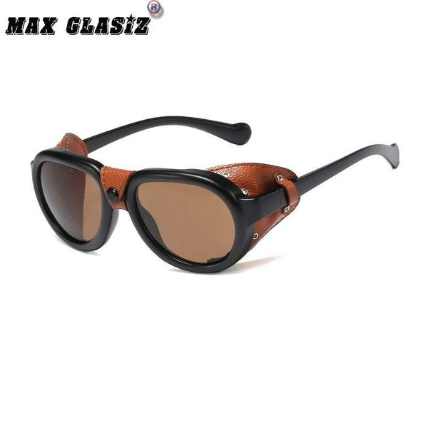 street sleather rivet steam punk sunglasses fashionable cool oval glasses for men and women chamfering, White;black
street sleather rivet steam punk sunglasses fashionable cool oval glasses for men and women chamfering, White;black
