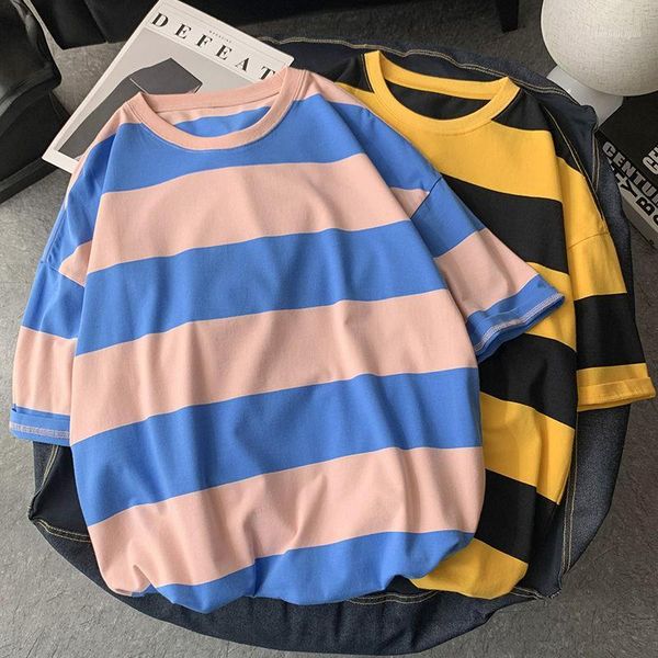 summer striped t shirt men's fashion contrast color casual cotton t-shirt men streetwear loose short-sleeved tshirt mens 1, White;black
summer striped t shirt men's fashion contrast color casual cotton t-shirt men streetwear loose short-sleeved tshirt mens 1, White;black