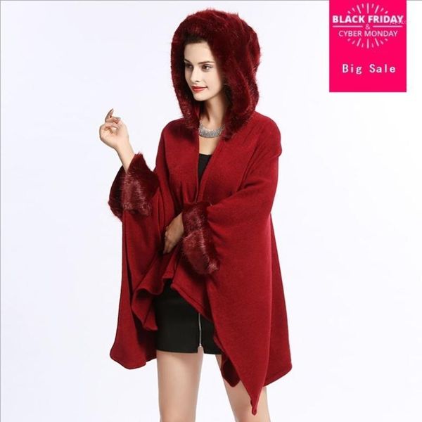winter new cape coat large size loose imitation outwear hooded knit cardigan cloak shawl batwing sleeve overcoat l13781, Black
winter new cape coat large size loose imitation outwear hooded knit cardigan cloak shawl batwing sleeve overcoat l13781, Black