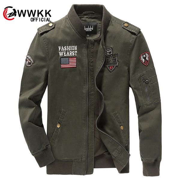 wwkk cotton military jacket men 2019 autumn soldier style army jackets male brand slothing mens bomber jackets plus size m-4xl c1118, Black;brown
wwkk cotton military jacket men 2019 autumn soldier style army jackets male brand slothing mens bomber jackets plus size m-4xl c1118, Black;brown