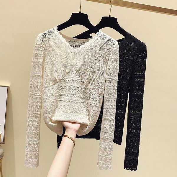 women's blouses & shirts autumn fashion lace clothing 2021 v-neck ladies casual spliced solid for women blouse black long sleeve 0822, White
women's blouses & shirts autumn fashion lace clothing 2021 v-neck ladies casual spliced solid for women blouse black long sleeve 0822, White