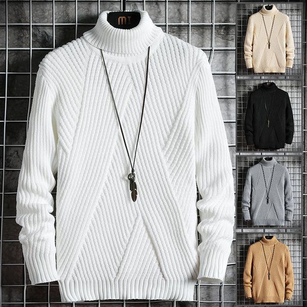 men's sweaters autumn winter men solid sweater 2021 turtleneck rib knitted pullovers male casual soft warm slim streetwear jumpers, White;black
men's sweaters autumn winter men solid sweater 2021 turtleneck rib knitted pullovers male casual soft warm slim streetwear jumpers, White;black