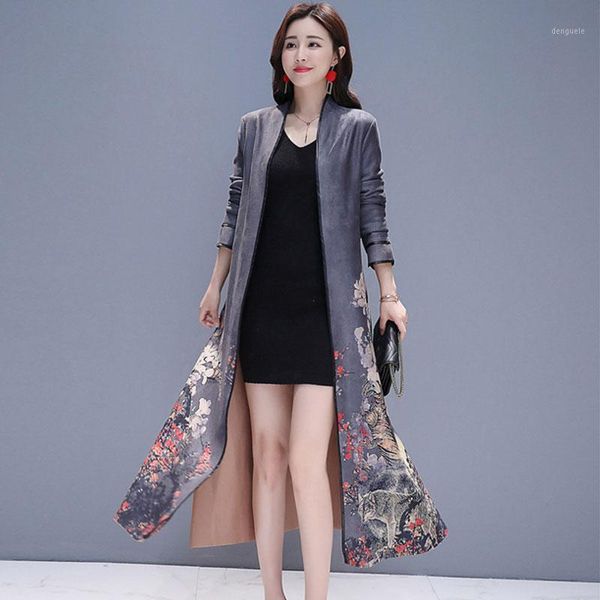 fashion printing windbreaker female long loose 2020 autumn winter new chinese style women's retro trench coats1, Tan;black
fashion printing windbreaker female long loose 2020 autumn winter new chinese style women's retro trench coats1, Tan;black