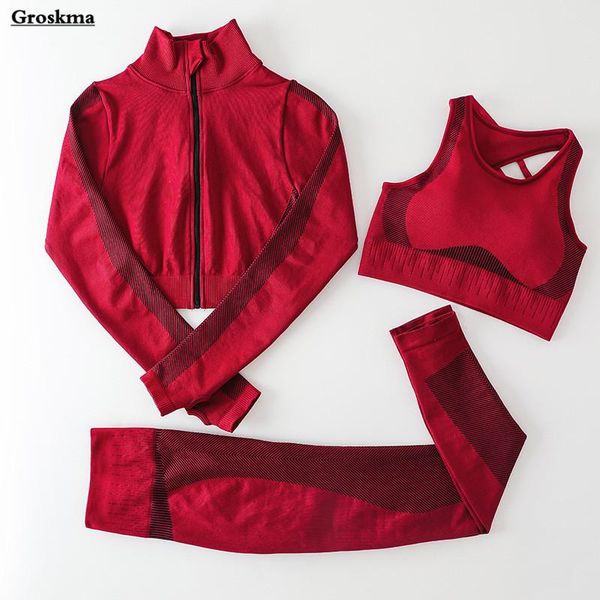 yoga outfits seamless set women long sleeve crop coats+bra+high waist leggings outdoor running sportswear suits fitness gym clothes, White;red
yoga outfits seamless set women long sleeve crop coats+bra+high waist leggings outdoor running sportswear suits fitness gym clothes, White;red