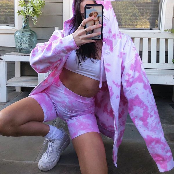 women's tie dye zipper hoodies hooded long sleeve tunics sweatshirts with pocket outdoor sport coats outerwear jacket, Black;brown
women's tie dye zipper hoodies hooded long sleeve tunics sweatshirts with pocket outdoor sport coats outerwear jacket, Black;brown