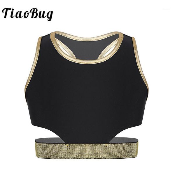 tiaobug kids girls sleeveless racer back stretchy workout crop performance dance costume ballet gymnastics dancewear1, Black;red
tiaobug kids girls sleeveless racer back stretchy workout crop performance dance costume ballet gymnastics dancewear1, Black;red