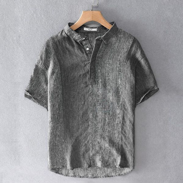 new style italy brand 100% linen shirt men summer short sleeve flax shirts for men casual fashion shirt mens breathable overhemd, White;black
new style italy brand 100% linen shirt men summer short sleeve flax shirts for men casual fashion shirt mens breathable overhemd, White;black