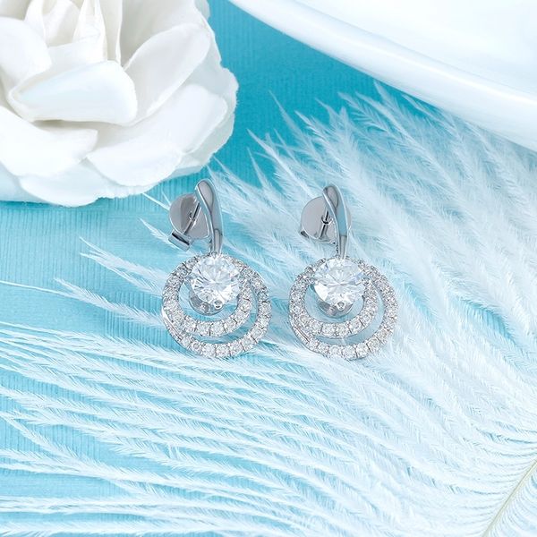 diamond drop earrings 14k 585 white gold 5mm center stone round shaped with accents for women push back transgems y200620, Golden
diamond drop earrings 14k 585 white gold 5mm center stone round shaped with accents for women push back transgems y200620, Golden