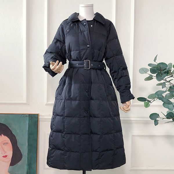 2021 new warm winter from long coat parkas with women's belt white to down blowing jacket flat wind proofing zrl4, Black
2021 new warm winter from long coat parkas with women's belt white to down blowing jacket flat wind proofing zrl4, Black