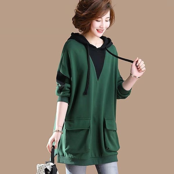 women's kimono korean fashion versatile long sleeve loose fall / winter 2019 new large medium length fat mm cotton hoodie, Black
women's kimono korean fashion versatile long sleeve loose fall / winter 2019 new large medium length fat mm cotton hoodie, Black