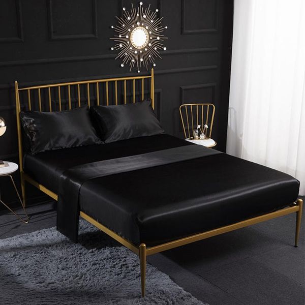4pcs solid comfortable deep pocket silky smooth fitted cover with pillowcase home l satin sheets set bedding wrinkle free
4pcs solid comfortable deep pocket silky smooth fitted cover with pillowcase home l satin sheets set bedding wrinkle free