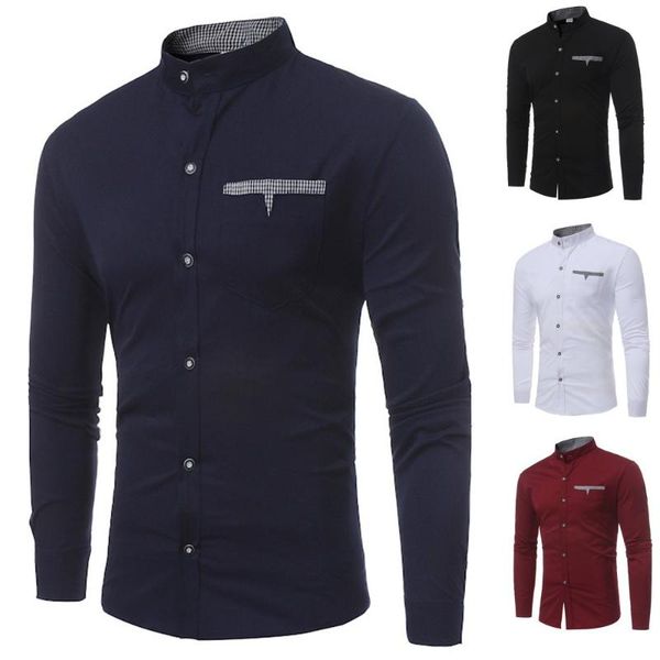 men's casual shirts men blouse slim solid color summer long sleeve shirt, White;black
men's casual shirts men blouse slim solid color summer long sleeve shirt, White;black
