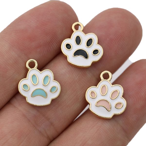 10pcs enamel gold color dog paw footprint charm pendant for jewelry making bracelet earrings diy accessories craft 13x15mm, Bronze;silver
10pcs enamel gold color dog paw footprint charm pendant for jewelry making bracelet earrings diy accessories craft 13x15mm, Bronze;silver