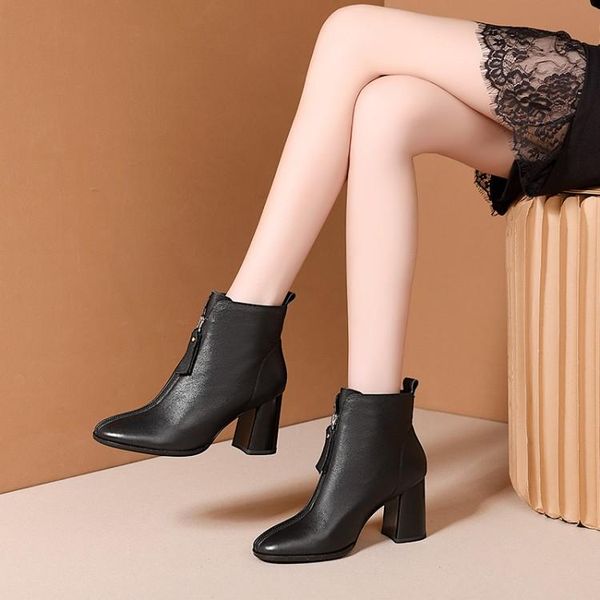 boots mljuese 2021 women soft ankle cow leather zippers square toe winter short plush high heel size 41, Black
boots mljuese 2021 women soft ankle cow leather zippers square toe winter short plush high heel size 41, Black