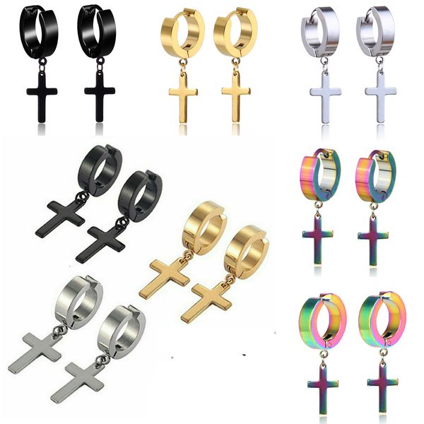 2pcs women mens stainless steel dropping earrings black/silver color cross gothic punk rock style pendientes mujer moda, Golden
2pcs women mens stainless steel dropping earrings black/silver color cross gothic punk rock style pendientes mujer moda, Golden