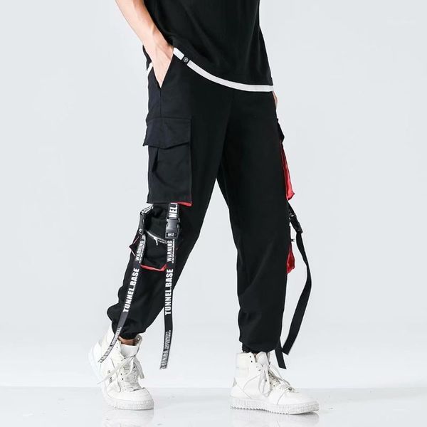 men's pants personalized ribbon corset overalls for men hip hop pocket harem small feet casual men's1, Black
men's pants personalized ribbon corset overalls for men hip hop pocket harem small feet casual men's1, Black