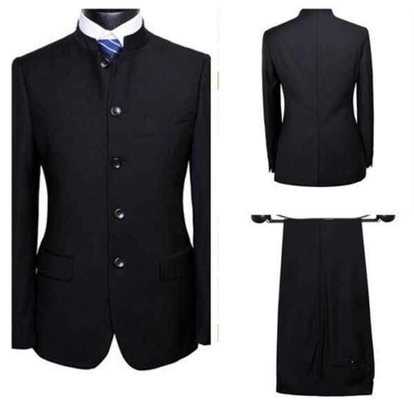 men's suits & blazers chinese style black wedding groom groomsmen tuxedos formal business custom and pants, White;black
men's suits & blazers chinese style black wedding groom groomsmen tuxedos formal business custom and pants, White;black