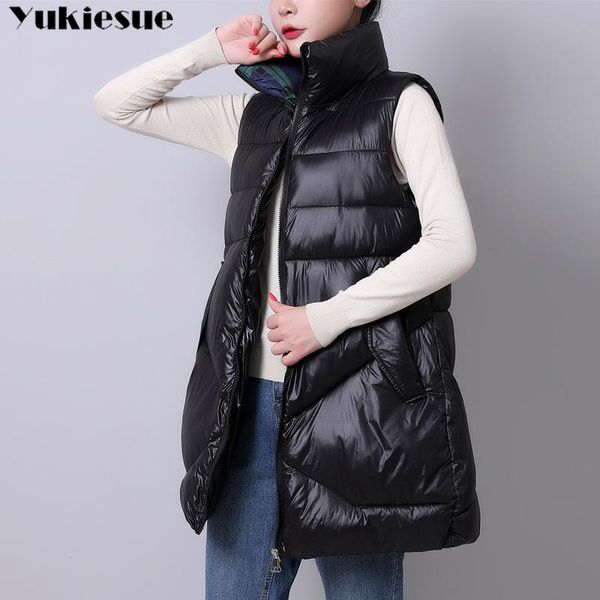 women's vests autumn winter vest women 2021 cotton-padded warm thicken long woman female stand collar parka jacket waistcoat plus size, Black;white
women's vests autumn winter vest women 2021 cotton-padded warm thicken long woman female stand collar parka jacket waistcoat plus size, Black;white