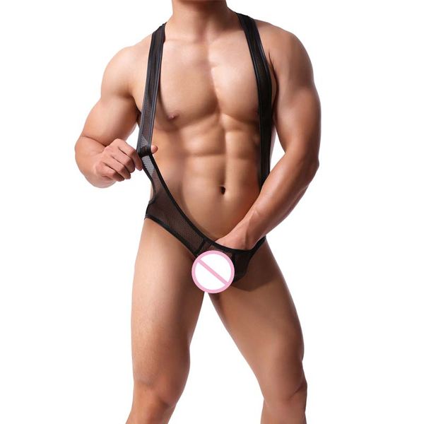 3pieces/lot men undershirt mesh transparent wrestling singlet open butt bikini jumpsuit suspender teddies underwear one-piece bodysuit, Black;brown
3pieces/lot men undershirt mesh transparent wrestling singlet open butt bikini jumpsuit suspender teddies underwear one-piece bodysuit, Black;brown