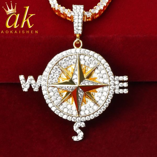 compass shape pendants with tennis chain gold color iced cubic zircon men's hip hop jewelry q1209, Bronze;silver
compass shape pendants with tennis chain gold color iced cubic zircon men's hip hop jewelry q1209, Bronze;silver