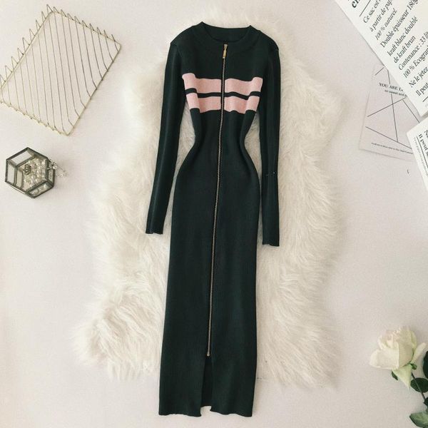 2020 autumn winter knit long sleeve slim stretchy dresses women zipper striped pacthwork knitted maxi dress-c1, Black;gray
2020 autumn winter knit long sleeve slim stretchy dresses women zipper striped pacthwork knitted maxi dress-c1, Black;gray