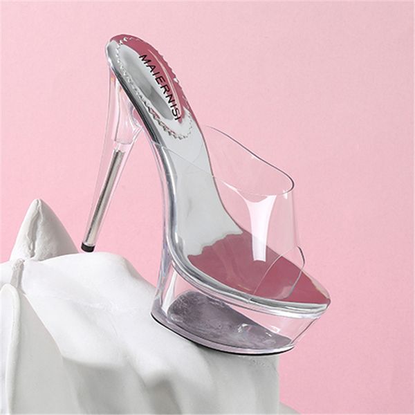 2021 transparent crystal women sandals six high heels two inches luxury slippers pluls size shoes qi9g, Black
2021 transparent crystal women sandals six high heels two inches luxury slippers pluls size shoes qi9g, Black