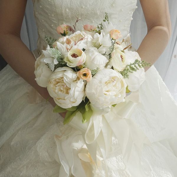 white bridal wedding bouquet simulation peony bride holding flower wedding p rose wedding supplies bride holding bouquet
white bridal wedding bouquet simulation peony bride holding flower wedding p rose wedding supplies bride holding bouquet