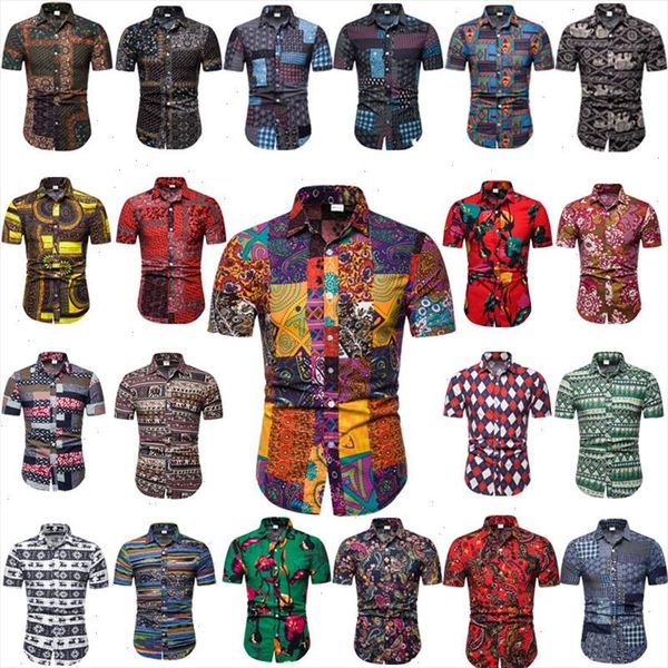 2021 summer new thin section printed national wind casual beach short sleeved shirt men patchwork plaid casual men brand shirt, White;black
2021 summer new thin section printed national wind casual beach short sleeved shirt men patchwork plaid casual men brand shirt, White;black