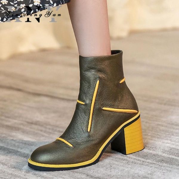 boots xiuningyan brand woman ankle genuine leather round toe high heels motorcycle women ladies casual shoes1, Black
boots xiuningyan brand woman ankle genuine leather round toe high heels motorcycle women ladies casual shoes1, Black