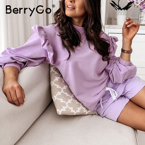 berrygo casual o neck women sweatshirt ladies vintage ruffle purple sweatshirt long sleeve autumn pull femme tracksuit 201203, Black
berrygo casual o neck women sweatshirt ladies vintage ruffle purple sweatshirt long sleeve autumn pull femme tracksuit 201203, Black