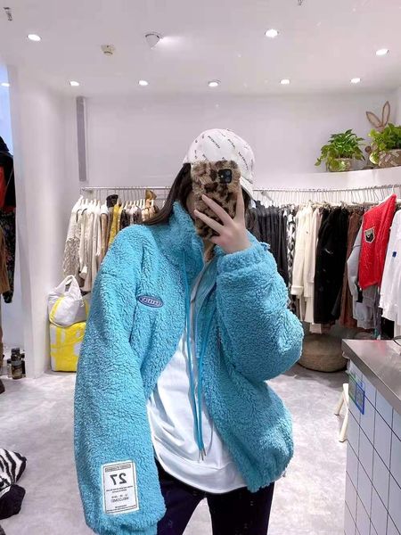 south korea dongdaemun 2020 winter new candy color stand collar loose thick lamb wool warm plush coat for women, Black
south korea dongdaemun 2020 winter new candy color stand collar loose thick lamb wool warm plush coat for women, Black
