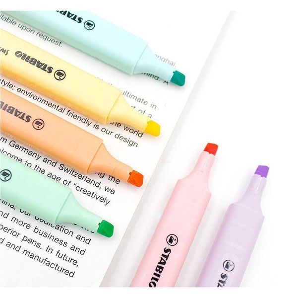 Highlighters Pastel Markers Swan Swing 6 Colors Single Text Focus Marker Pens Jllcjq Lucky2005