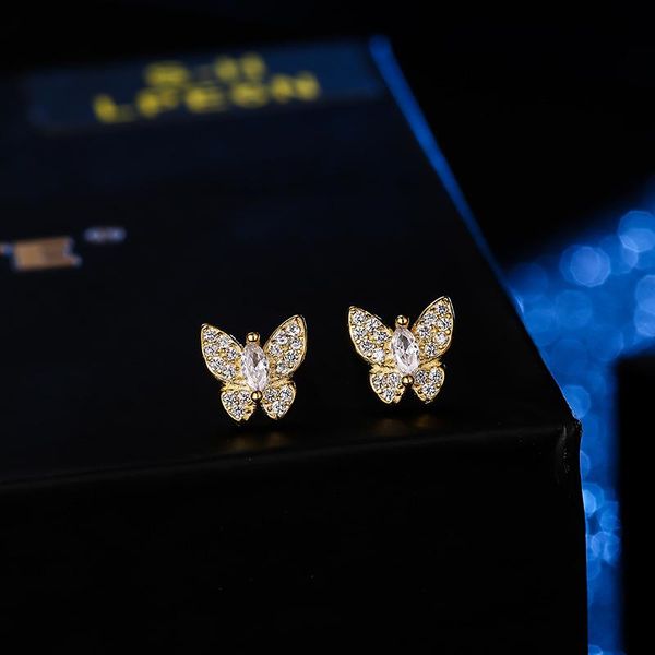 stud brillian 2021 japan and korea lovely gold butterfly zircon lady earrings wedding bridal jewelry fashion gift, Golden;silver
stud brillian 2021 japan and korea lovely gold butterfly zircon lady earrings wedding bridal jewelry fashion gift, Golden;silver
