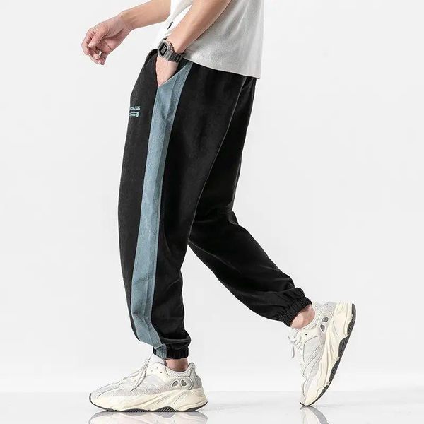 men's pants fashion sweatpants men jogging sports harem male elastic waist spring autumn trendy patchwork stripe casual trousers, Black
men's pants fashion sweatpants men jogging sports harem male elastic waist spring autumn trendy patchwork stripe casual trousers, Black