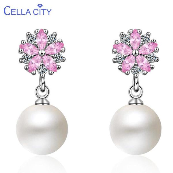 cellacity trendy temperament flower gemstones ear drops silver 925 jewelry pearl earrings for women cherry blossoms dating gift
cellacity trendy temperament flower gemstones ear drops silver 925 jewelry pearl earrings for women cherry blossoms dating gift
