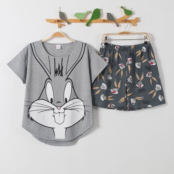 short pants + short sleeve pajamas sets cotton nightwear big yards -xxl cartoon pyjamas women summer sleepwear 2pcs/set t200701, Black;red
short pants + short sleeve pajamas sets cotton nightwear big yards -xxl cartoon pyjamas women summer sleepwear 2pcs/set t200701, Black;red