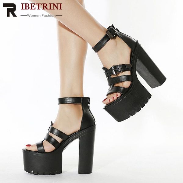 ribetrini ins women shoes women solid zipper buckle strap platform sandals high heel cool fashion sandals, Black
ribetrini ins women shoes women solid zipper buckle strap platform sandals high heel cool fashion sandals, Black