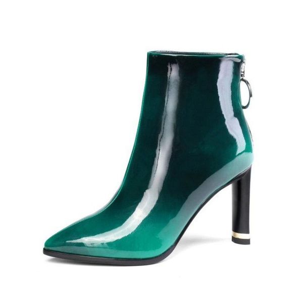 female elegant high heels ladies boots pointed toe women's ankle boots genuine leather 2020 winter party prom shoes woman, Black
female elegant high heels ladies boots pointed toe women's ankle boots genuine leather 2020 winter party prom shoes woman, Black