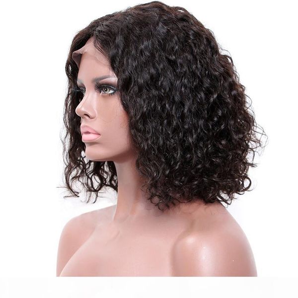 short curly lace front human hair wigs with baby hair brazilian remy hair front wigs for black women 150 density, Black;brown
short curly lace front human hair wigs with baby hair brazilian remy hair front wigs for black women 150 density, Black;brown