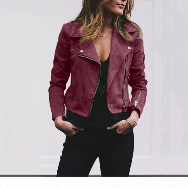 women retro jacket lapel suit collar slant zipper coat outwear autumn spring basic short biker jackets plus size ljja2829, Black;brown
women retro jacket lapel suit collar slant zipper coat outwear autumn spring basic short biker jackets plus size ljja2829, Black;brown