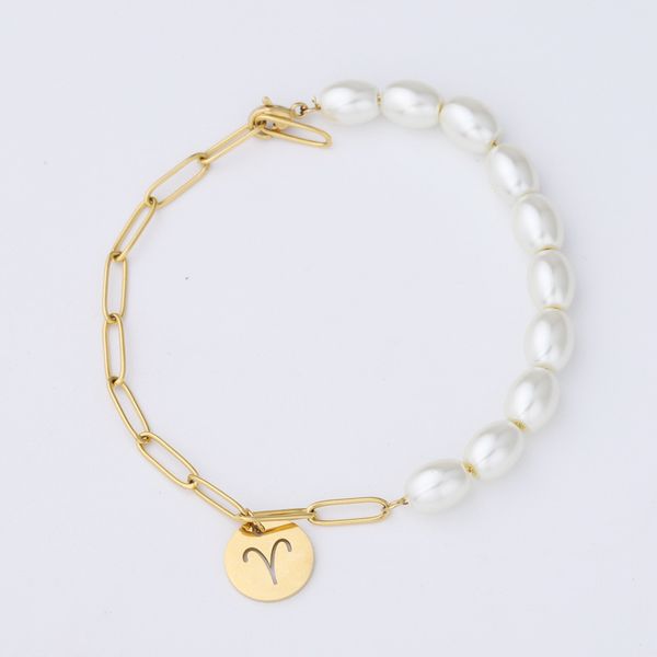 fashion gold coin zodiac sign bracelet gold link chain pearl bracelet for women girls jewelry, Black
fashion gold coin zodiac sign bracelet gold link chain pearl bracelet for women girls jewelry, Black