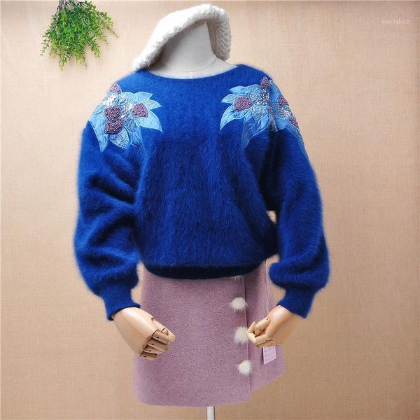 k8 female woman vintage hairy appliques floral beading angora hair knitted batwing sleeves loose pullover velvet jumper1, White;black
k8 female woman vintage hairy appliques floral beading angora hair knitted batwing sleeves loose pullover velvet jumper1, White;black